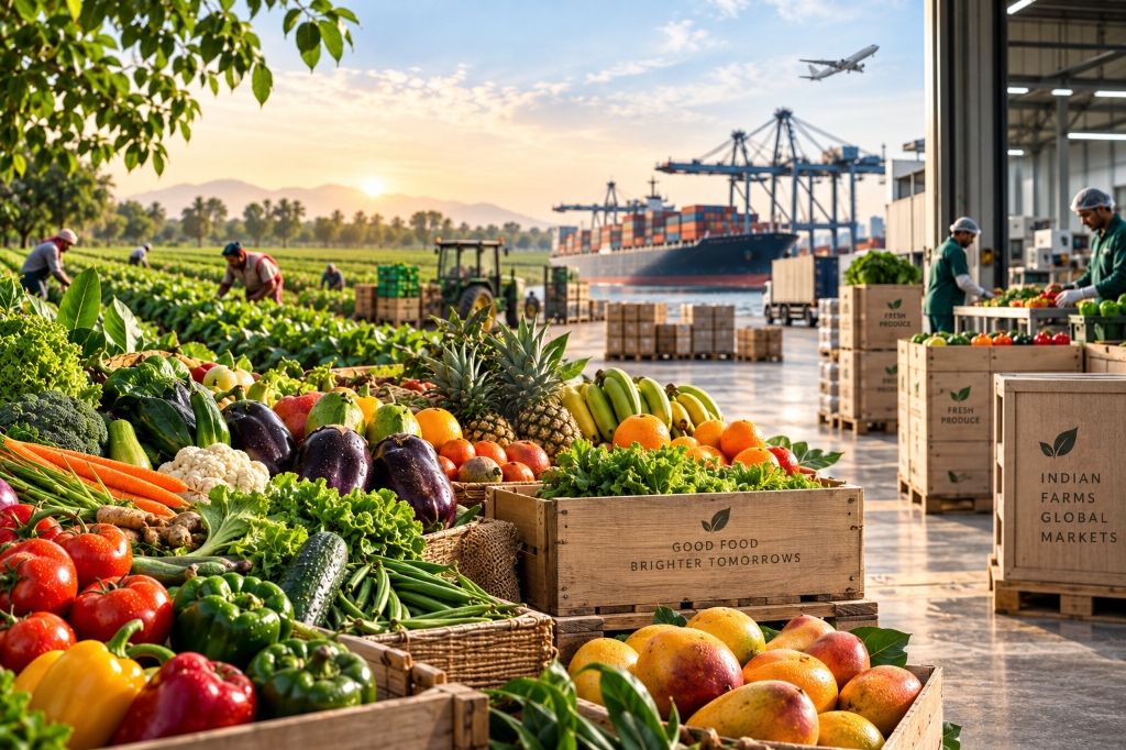 Fresh Indian agricultural produce and vegetables