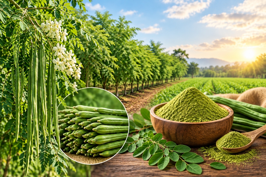 Moringa leaves and plant-based products
