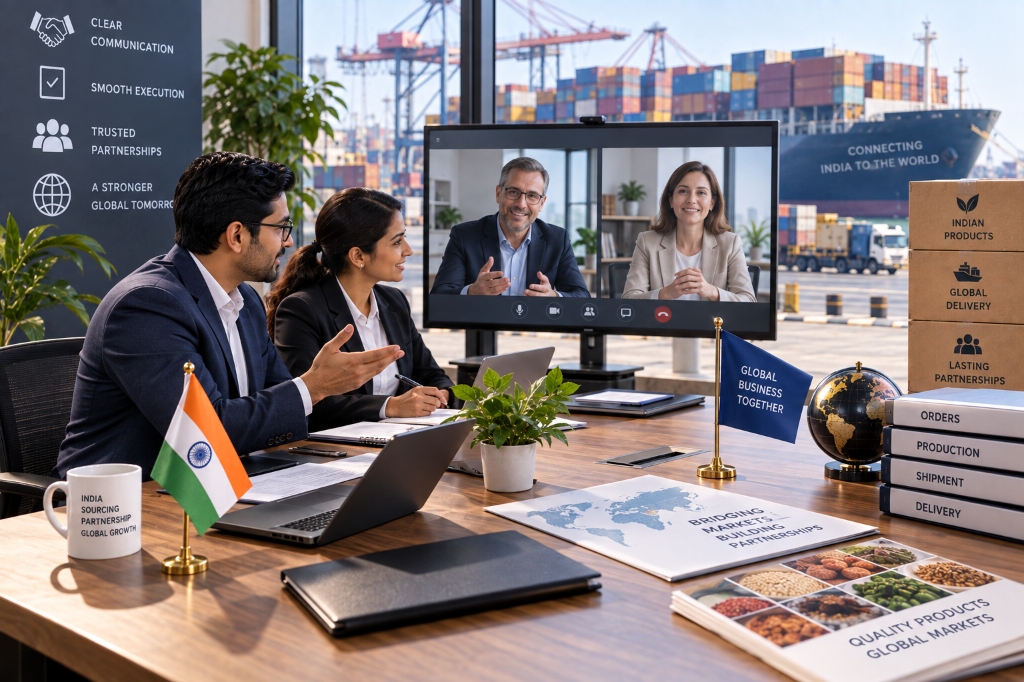 International trade partnership negotiation and customer coordination